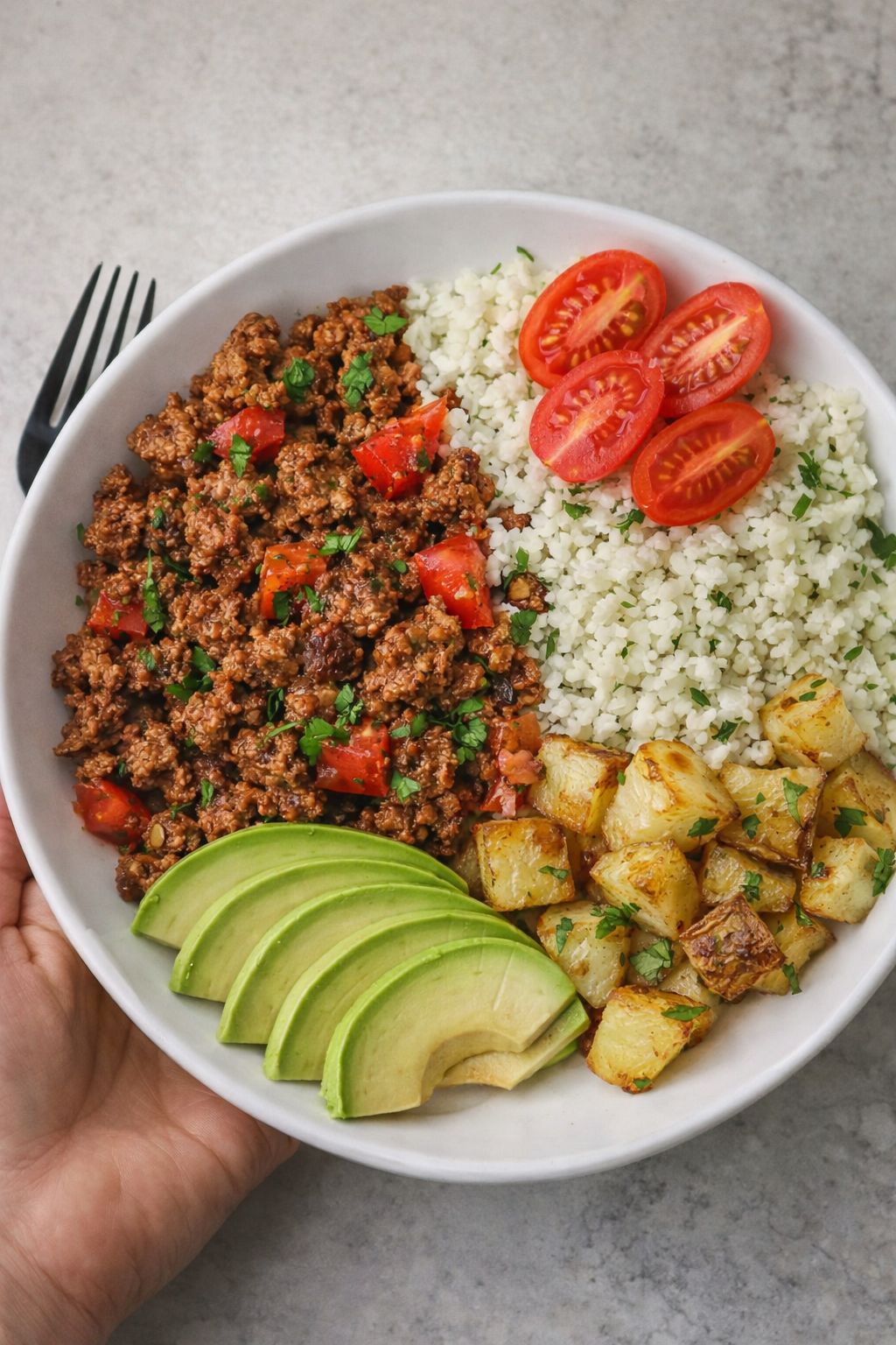 Beef and Mushroom Taco Bowl