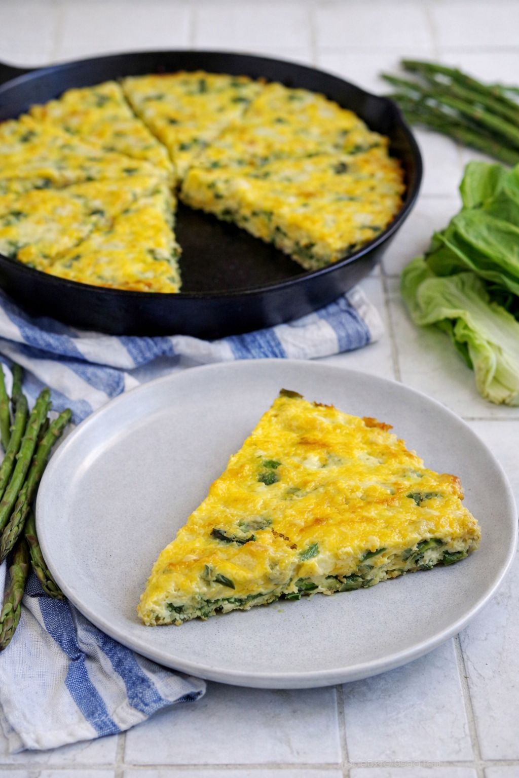 Asparagus and Bok Choy Frittata