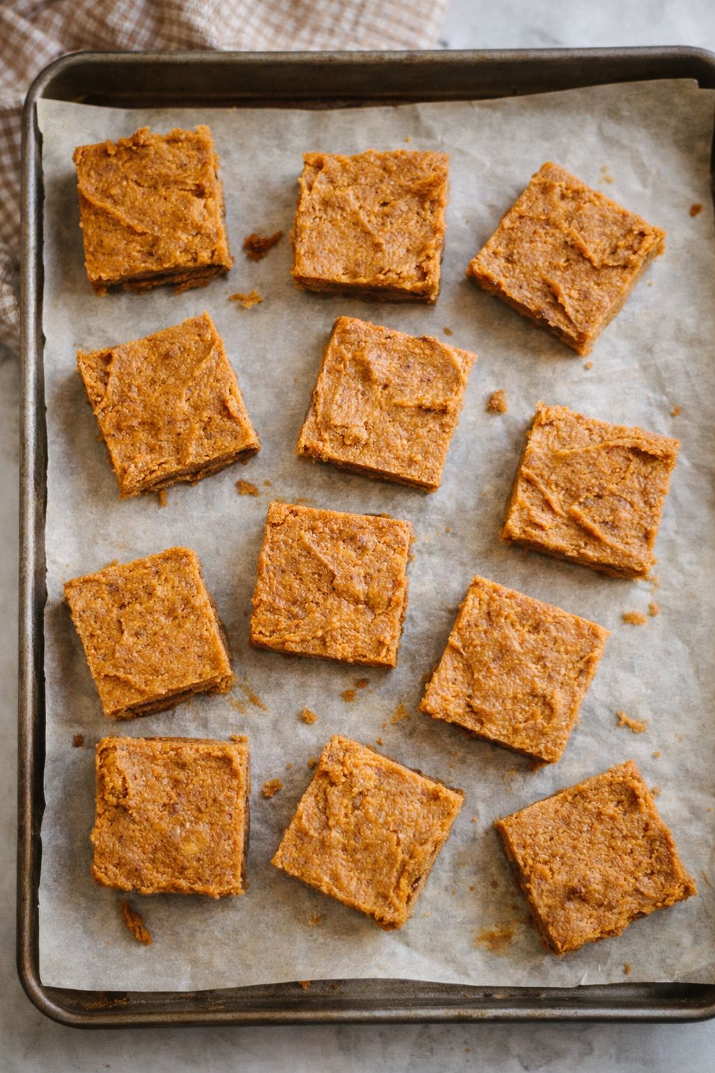 Peanut Butter Blondies with Cacao Nibs